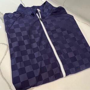 Rhone men's size XL checkered Swift academy jacket windbreaker mesh lined light‎